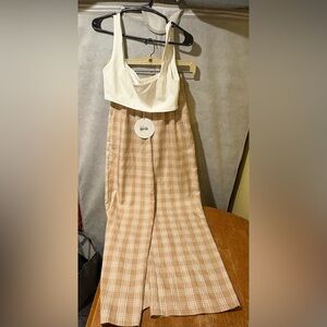 NWT Princess Polly cropped top with Huxley wide leg Pants